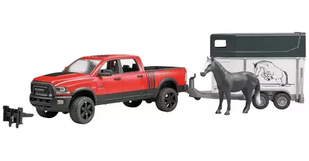 Bruder RAM 2500 Power Wagon ja hevostraileri - Bruder työkonelelut - 8719593315560 - 1