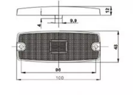 Led-äärivalo kirkas 10-30V 0,8W - Huomiovalot ja majakat - 6430032151670 - 2