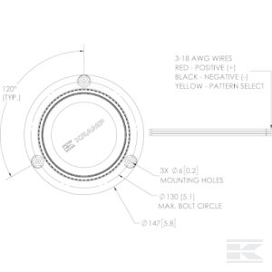 Led-majakka vilkkuva/pyörivä pulttik. - Huomiovalot ja majakat - 8719607095990 - 2