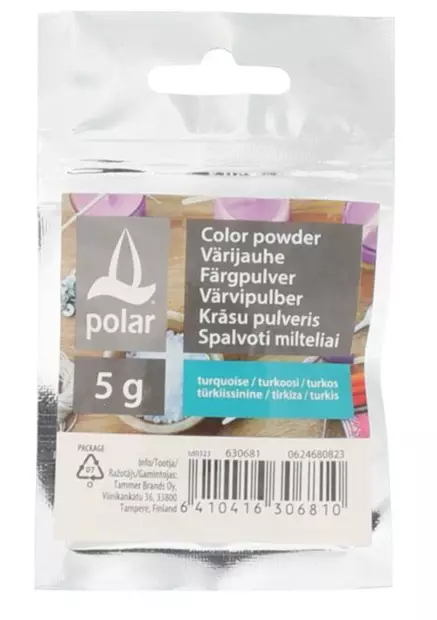 Värijauhe kynttilänvalmistukseen 5 g turkoosi - Askartelutarvikkeet - 6410416306810 - 1