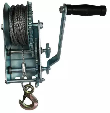 Vinssi vaijerilla 900 kg tuplavälitys - Vinssit - 6430074692070 - 2