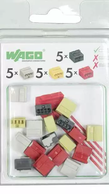 Wago rasialiitin 4-napainen mix 20 kpl - Muut sähköasennustarvikkeet - 4045454954680 - 1