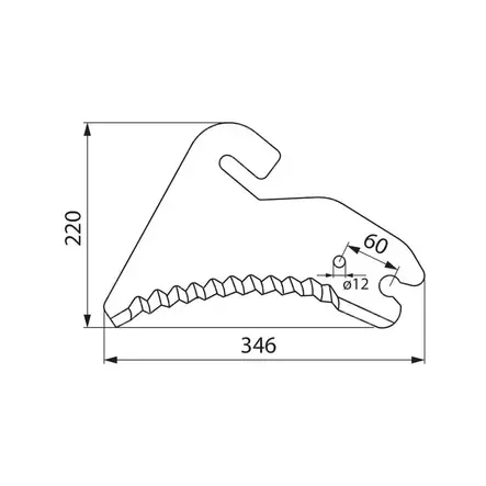 Paalaimen terä, 246 x 220 x 5 mm, sopii Welger - Paalaimet - 5700036807240 - 2