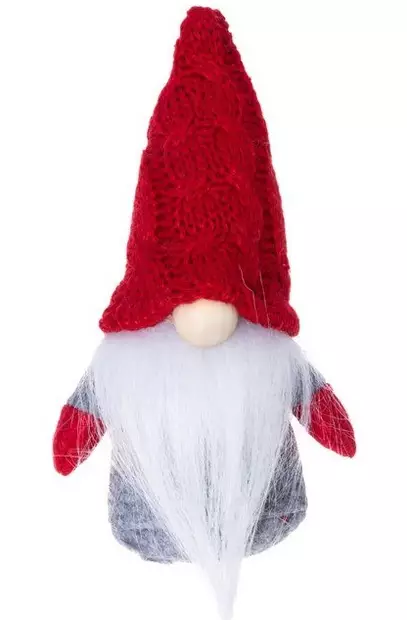 Tonttu neulelakki 15 cm punainen - Joulukoristeet - 6410416377810 - 1