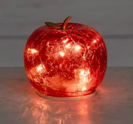 LED-omena 10 cm punainen - Joulukoristeet - 6410416482750 - 1