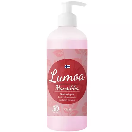Lumoa nestesaippua mansikka 500 ml - Kosmetiikka - 6419642360900 - 1