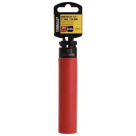Konehylsy 1/2" 21mm 150 mm long Cr-Mo Red - Hylsyt ja -sarjat - 6438152036570 - 1