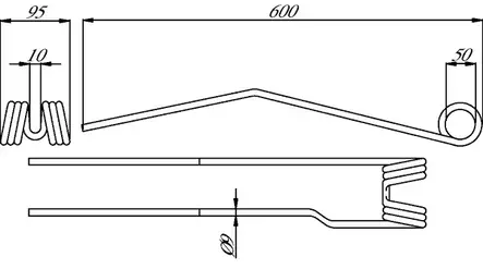 Pöyhimen piikki Deutz-Fahr VF 1664.0595.86 - Noukkimet - 9664059586000 - 2