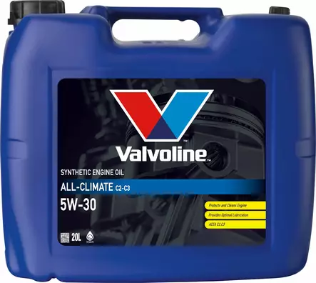 Valvoline All Climate 5W-30 C2/C3 moottoriöljy 20 l - Moottoriöljyt - 8710941029580 - 1