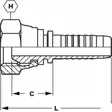 Puristettava liitin AG -08 DN13 1/2" BSPP F 1/2" - Hydrauliikka - PF138P020 - 2