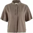 Fjällräven Övik Hemp Camp Shirt SS W kauluspaita - Retkeilyasusteet - 7323451086960 - 1