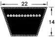 Kiilahihna C127 3226 mm - Hihnat ja tarvikkeet - 5700030374830 - 2