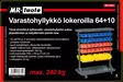 Varastohyllykkö lokeroilla 64+10, 2-puol - Varastokalusteet - 6430074697310 - 3