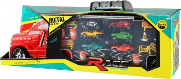 Autonkuljetusrekka die cast -pikkuautoilla - Sisälelut - 6410413231580 - 1