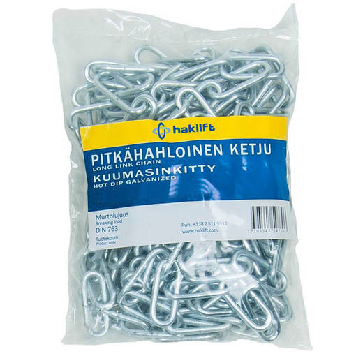 Haklift pitkähahloketju 4 mm 2 m - Kettingit ja vaijerit - 7393347597290 - 1