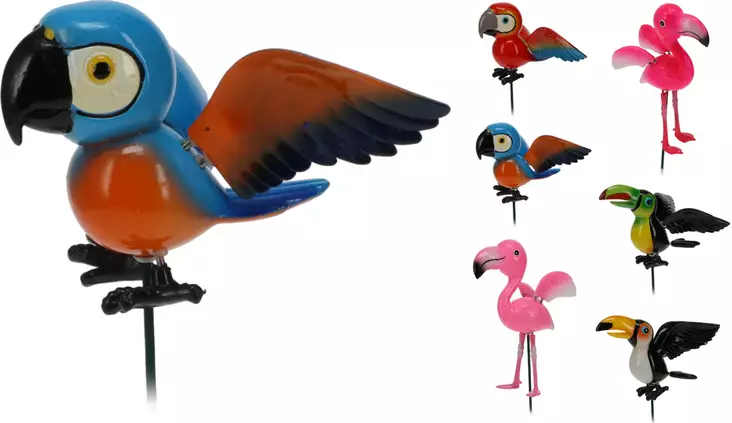 Koristetikku eksoottiset linnut - Puutarhapatsaat, koristeet - 8720573136730 - 1