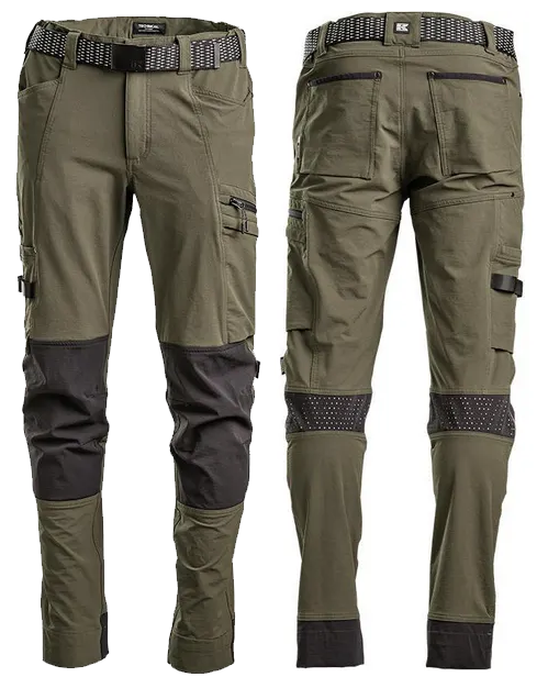 Kramp 4Way Stretch Technical housut oliivi - Kesä työvaatteet - 8719493024180 - 1