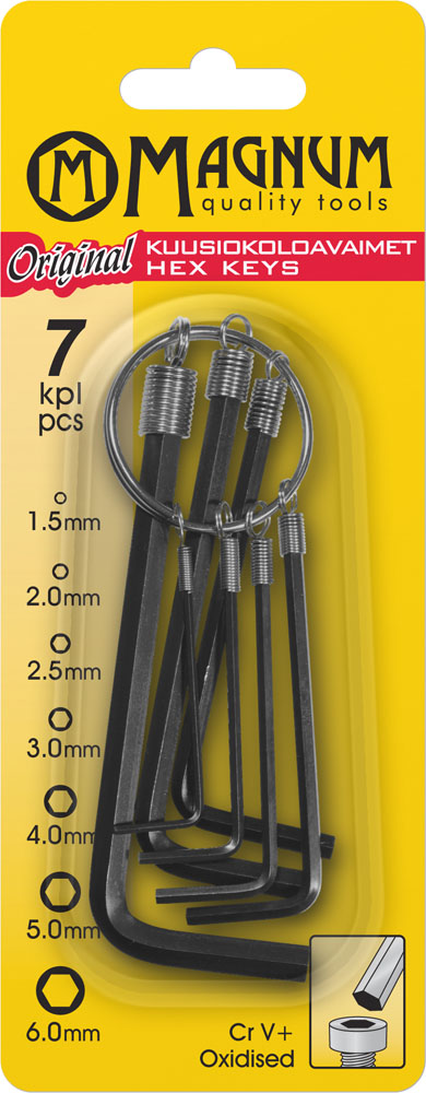 Magnum kuusiokoloavainsarja 1,5-6mm - Kuusiokoloavaimet - 6418868301070 - 1