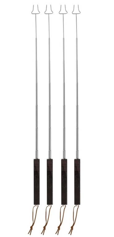 Makkaratikku teleskooppivarrella 4 kpl - Grillaustarvikkeet - 6410413007550 - 2