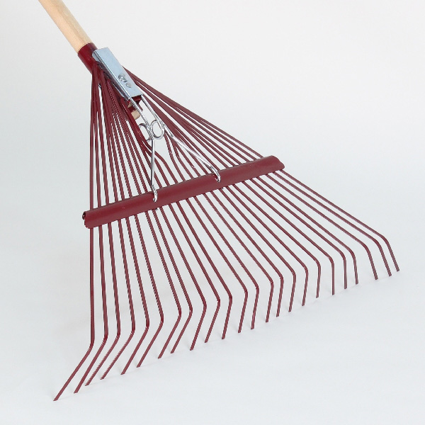 Metallinen lehtiharava iso puuvarrella - Haravat, möyhentimet - 7391272288900 - 1