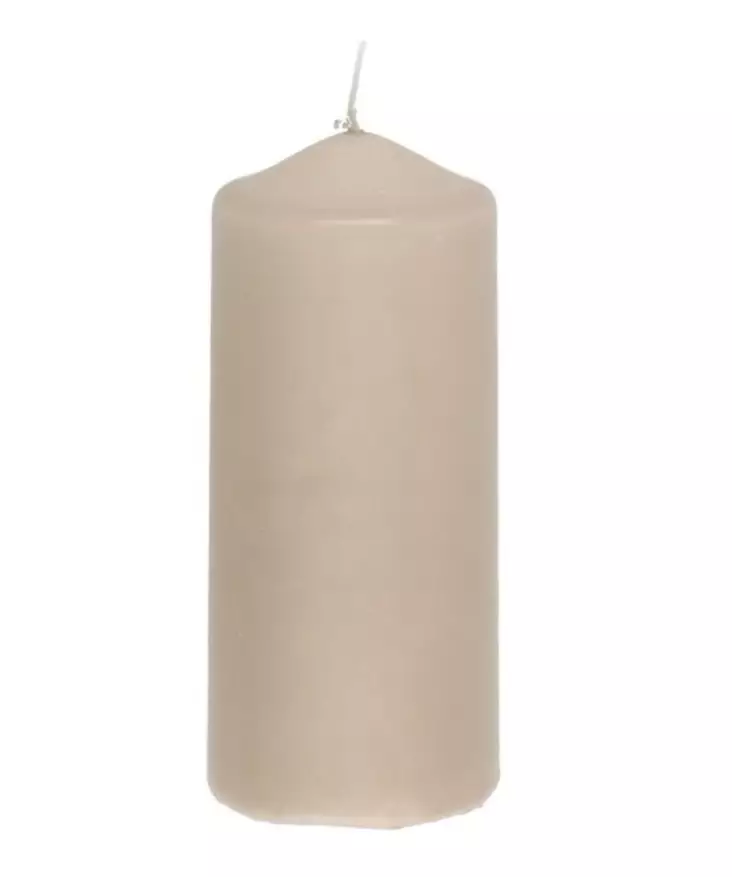 Pöytäkynttilä beige 7x15 cm - Kynttilät - 6410416101170 - 1