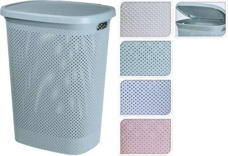 Pyykkikori kannella pastellisävyt - Pyykkäys - 8719987314070 - 1