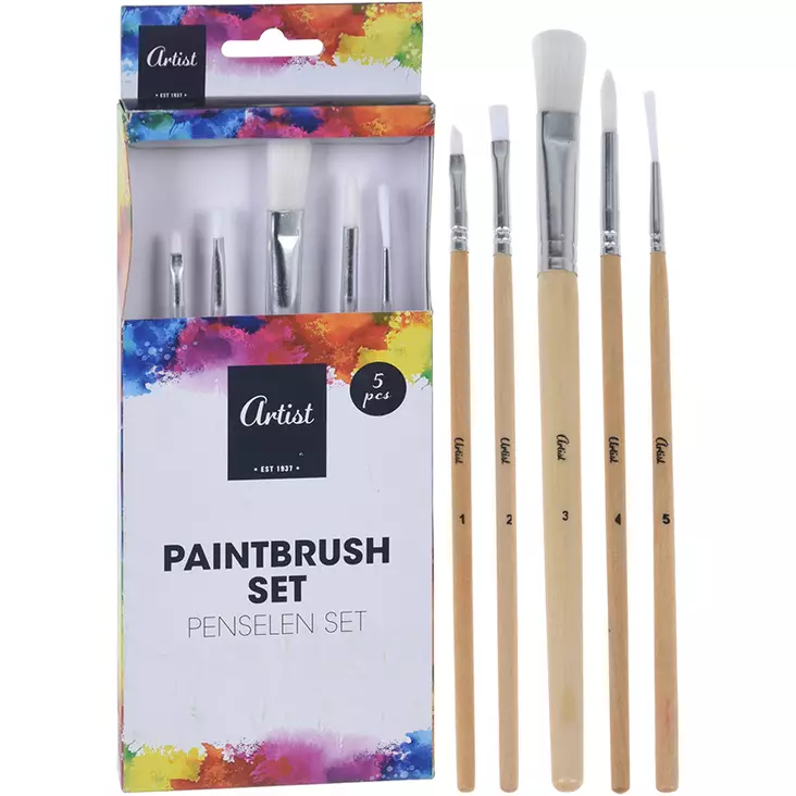 Taiteilijan sivellinsetti 5-os. - Taiteilijatarvikkeet - 8719987560200 - 1