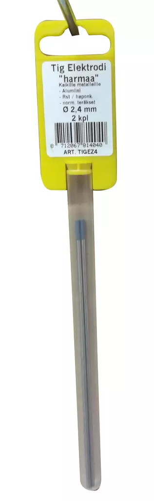 Tig elektrodi "harmaa" 2,4 mm 2 kpl/pkt - Muut hitsaustarvikkeet - 8712067814040 - 1