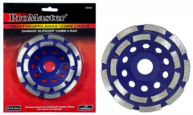 Timanttikuppilaikka 125 mm kaksirivinen - Hiomatarvikkeet - 6420286851020 - 1