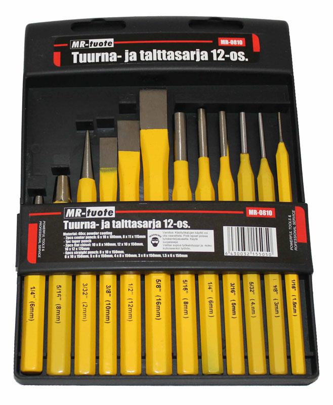 Tuurna- ja talttasarja 12-os. - Taltat ja piikit - 6430032155050 - 1