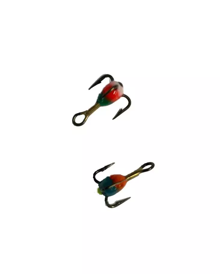 Värikoukku 3-haarainen 2 kpl/pkt - Mormyskat ja värikoukut - 4752076104460 - 1