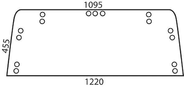 Takalasi, ylempi (Ford 83952034) - Ohjaamon lasit - 3660980006200 - 1