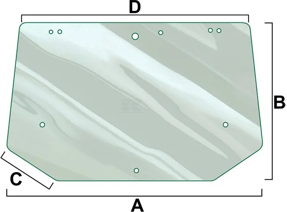 Takalasi, ylempi (CNH 82016997) - Ohjaamon lasit - 5035776855610 - 1