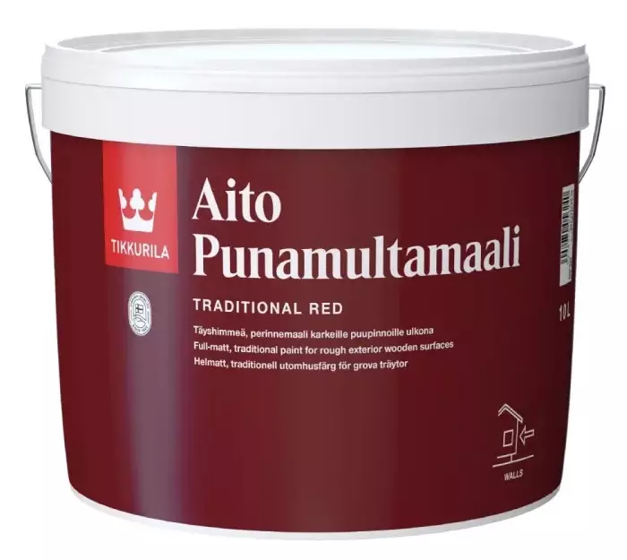 Tikkurila Aito punamultamaali 10 l - Ulkomaalit - 6408070056240 - 1