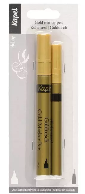 Kapel Hobby Kultatussi ohut + paksu - Joulukoristeet - 6410411523960 - 1
