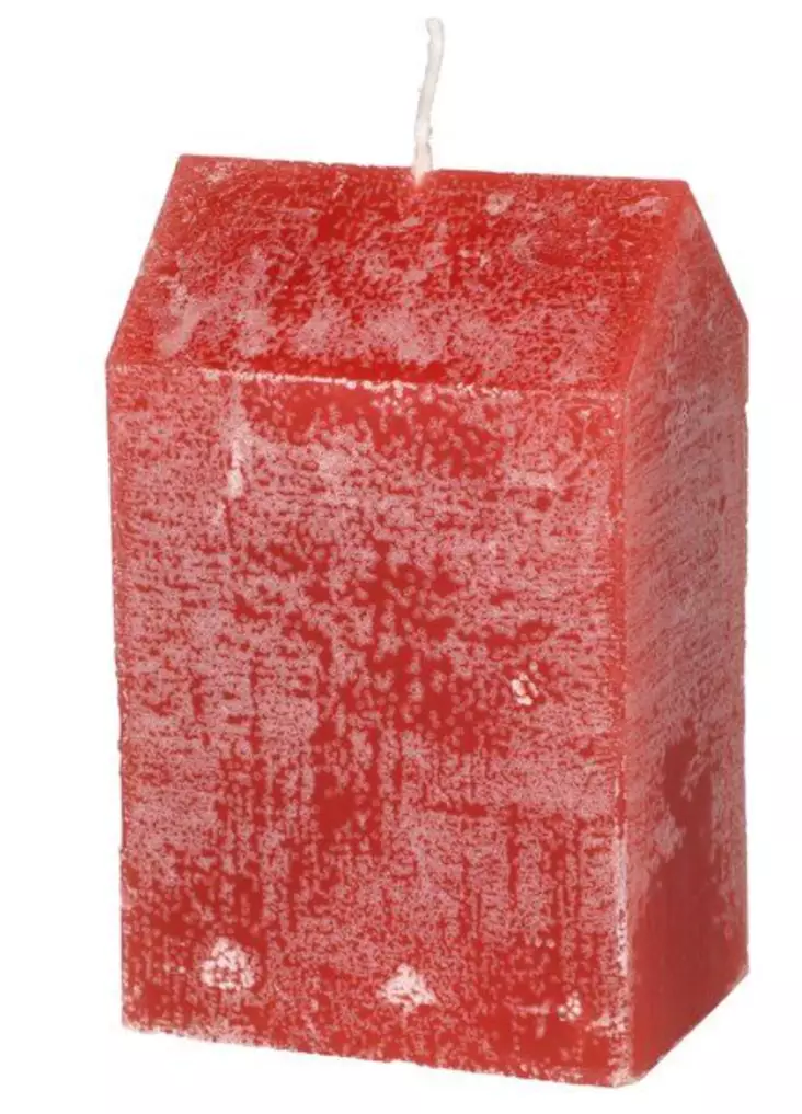 Talo kynttilä rustiikki punainen - Kynttilät - 6410416374550 - 1