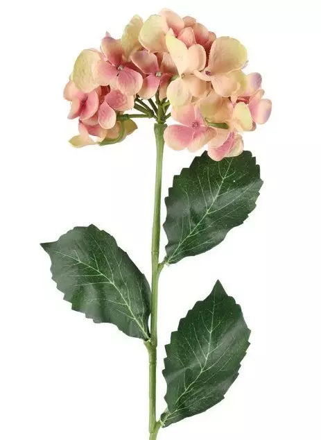 Hortensia 60 cm vaaleanpunainen/vihreä - Askartelutarvikkeet - 6410416486970 - 1