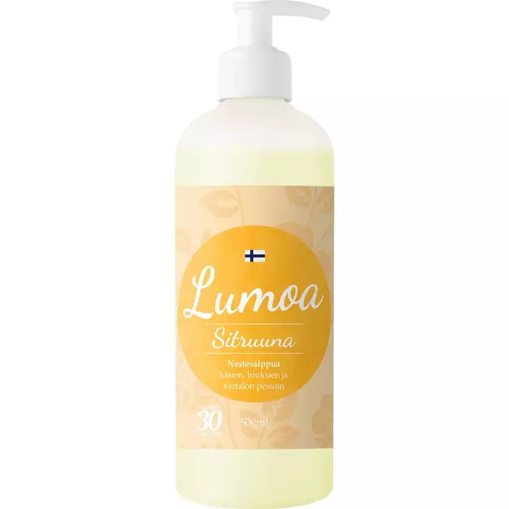 Lumoa nestesaippua sitruuna 500 ml - Kosmetiikka - 6419642363000 - 1