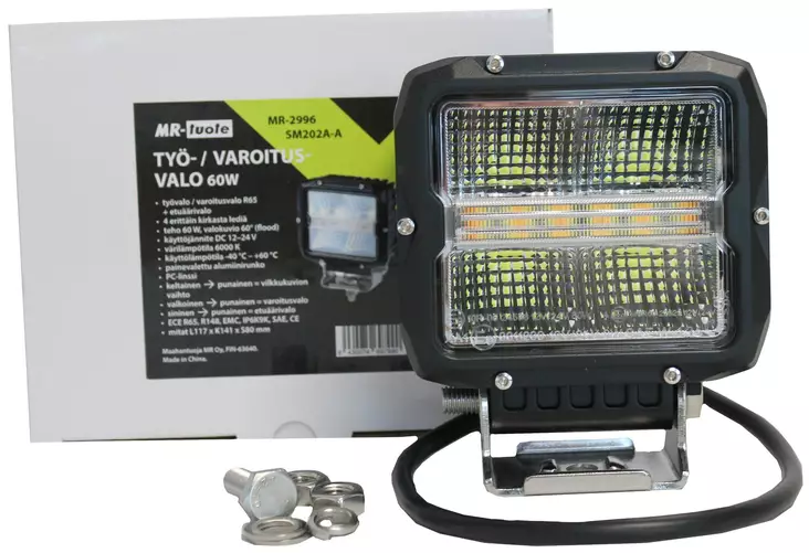 Työ-/varoitusvalo 60W 12-24V ECE R65 - Työvalot - 6430074697990 - 1