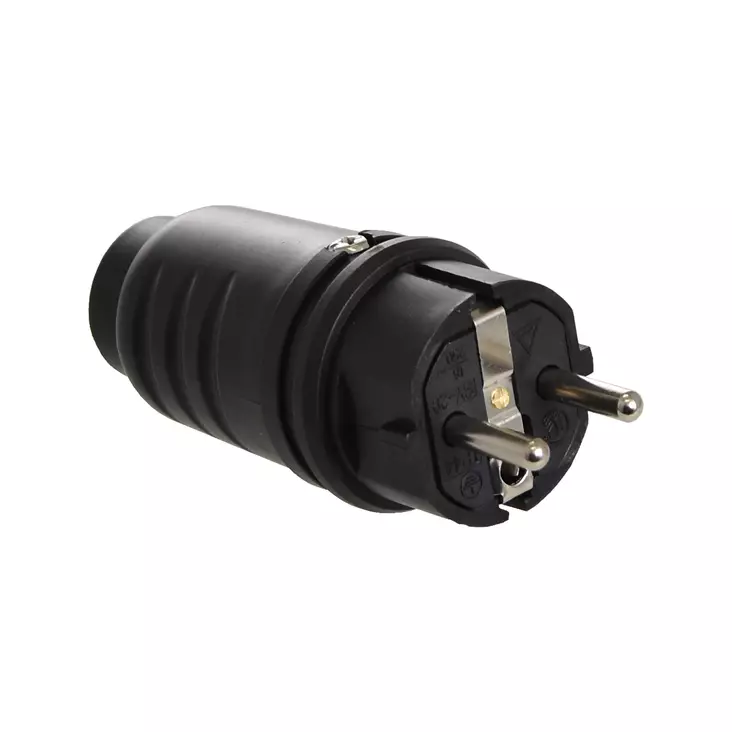 Pistotulppa 16A IP44 250V 2P+PE kumi - Rasiat ja pistokkeet - 6438152084700 - 1