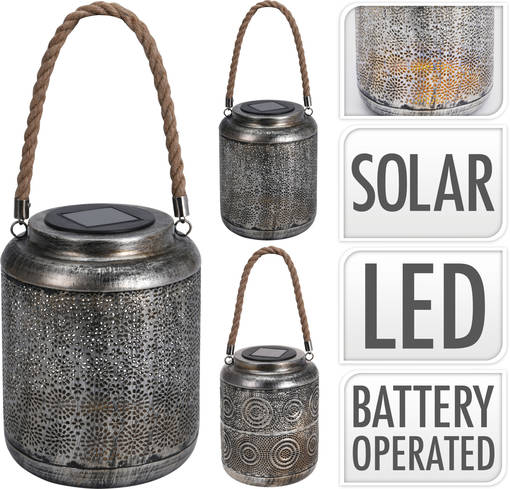 Metallilyhty aurinkokennolla - Tunnelmavalot - 8719202975390 - 1