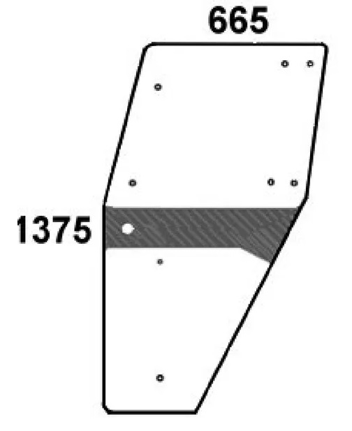 Ovilasi, vasen (DF 04358527) - Ohjaamon lasit - 8719774669390 - 1