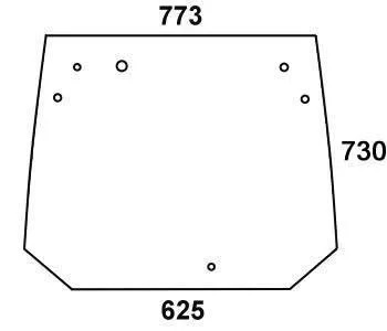 Takalasi, ylempi (Fendt 210812050010) - Ohjaamon lasit - 8719774834460 - 1