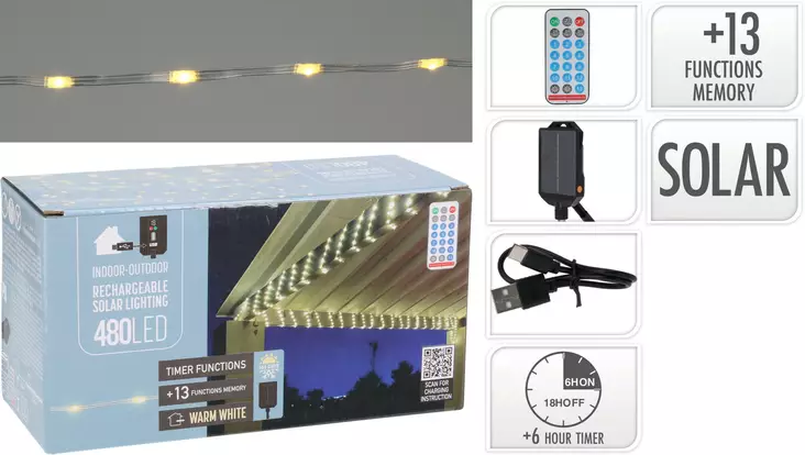 Solar valosarja 480-led - Tunnelmavalot - 8721037351010 - 1
