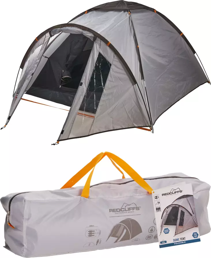 Kupoliteltta 2-3 hengelle harmaa - Teltat - 8721037872270 - 1