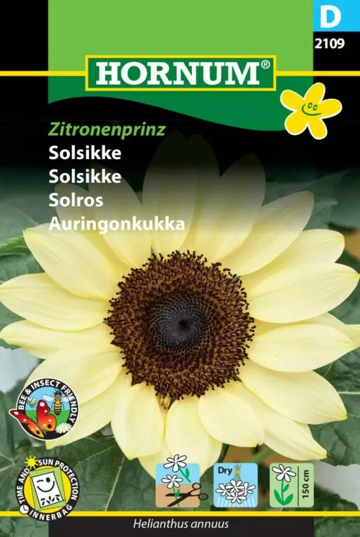 Auringonkukka ´Zitronenprinz´ - Siemenet ja siemenperunat - 5708787021090 - 1