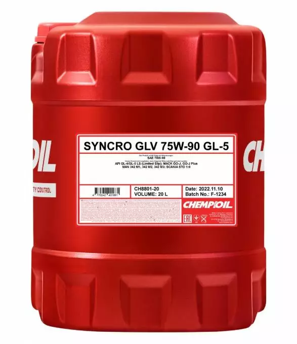 CHEMPIOIL Syncro GLV 75W-90 GL-5 20L - Vaihteistoöljyt - CH880120 - 1