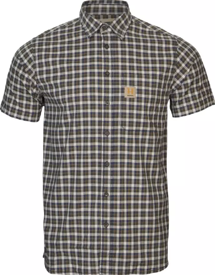 Härkila Fjell S/S shirt Naval Blue Check - Metsästysasusteet - 5714733665430 - 1