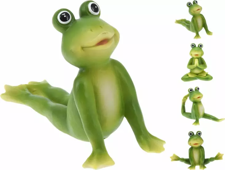 Joogaava sammakko puutarhakoriste - Puutarhapatsaat, koristeet - 8721037381840 - 1
