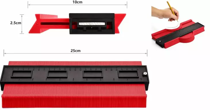 Magneettinen ääriviivamittari 255mm - Muut mittausvälineet - 8714892482500 - 1